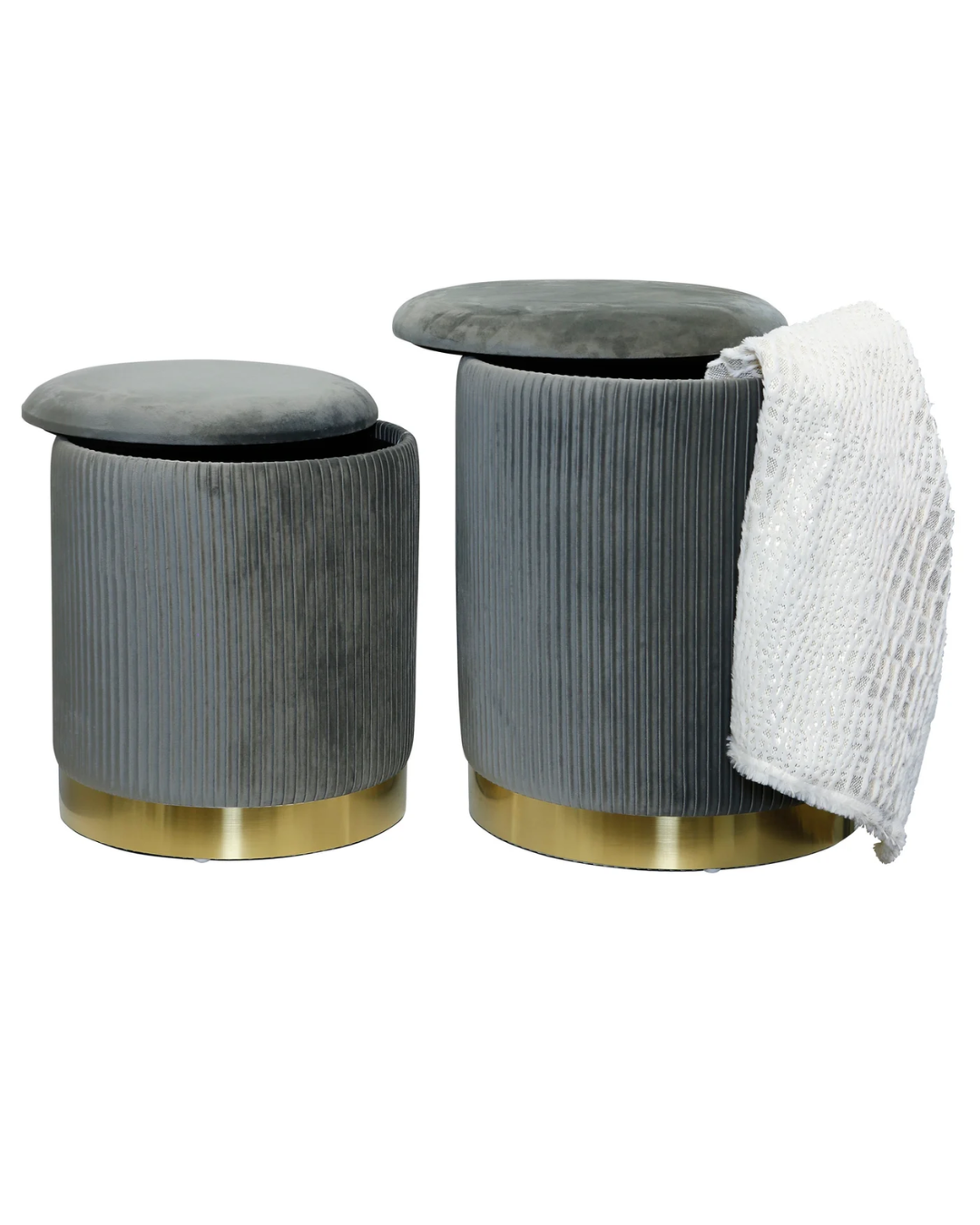 Beecher Ottoman Gray - Set/2