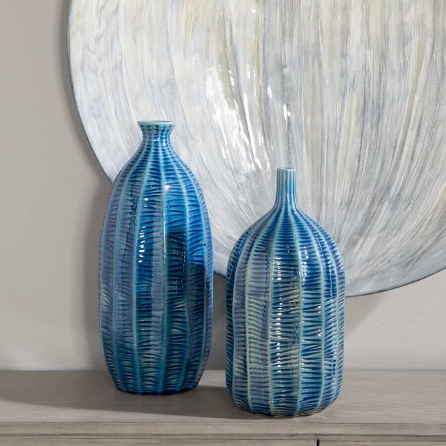 Bixby Blue Vases S/2