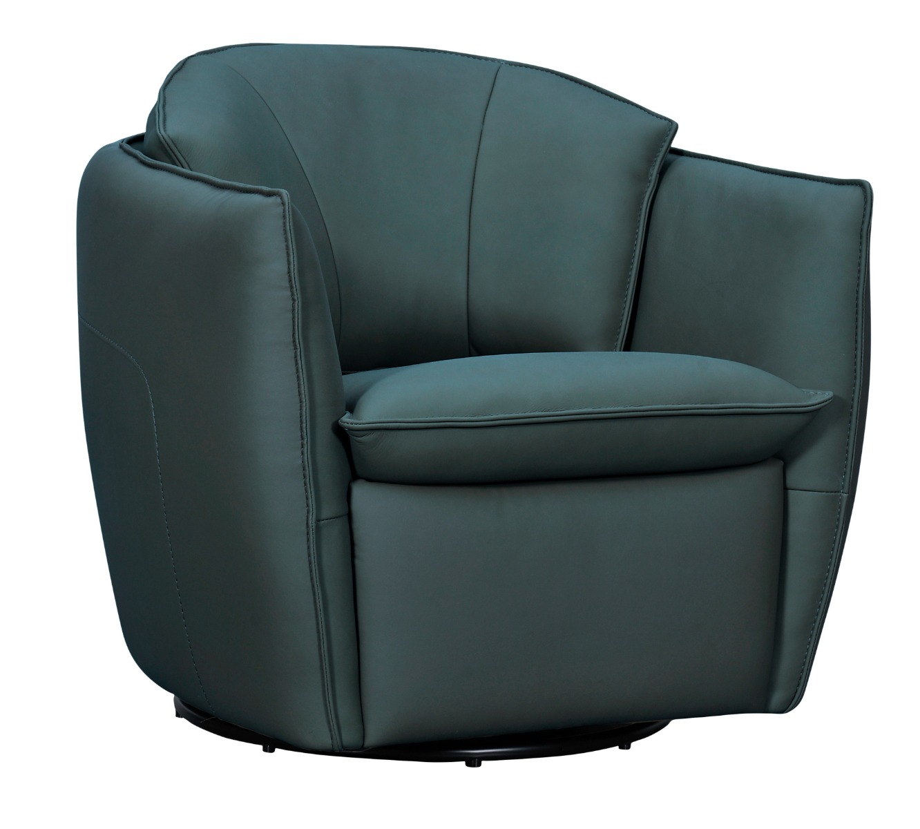 Shaggy Swivel Leather Chair