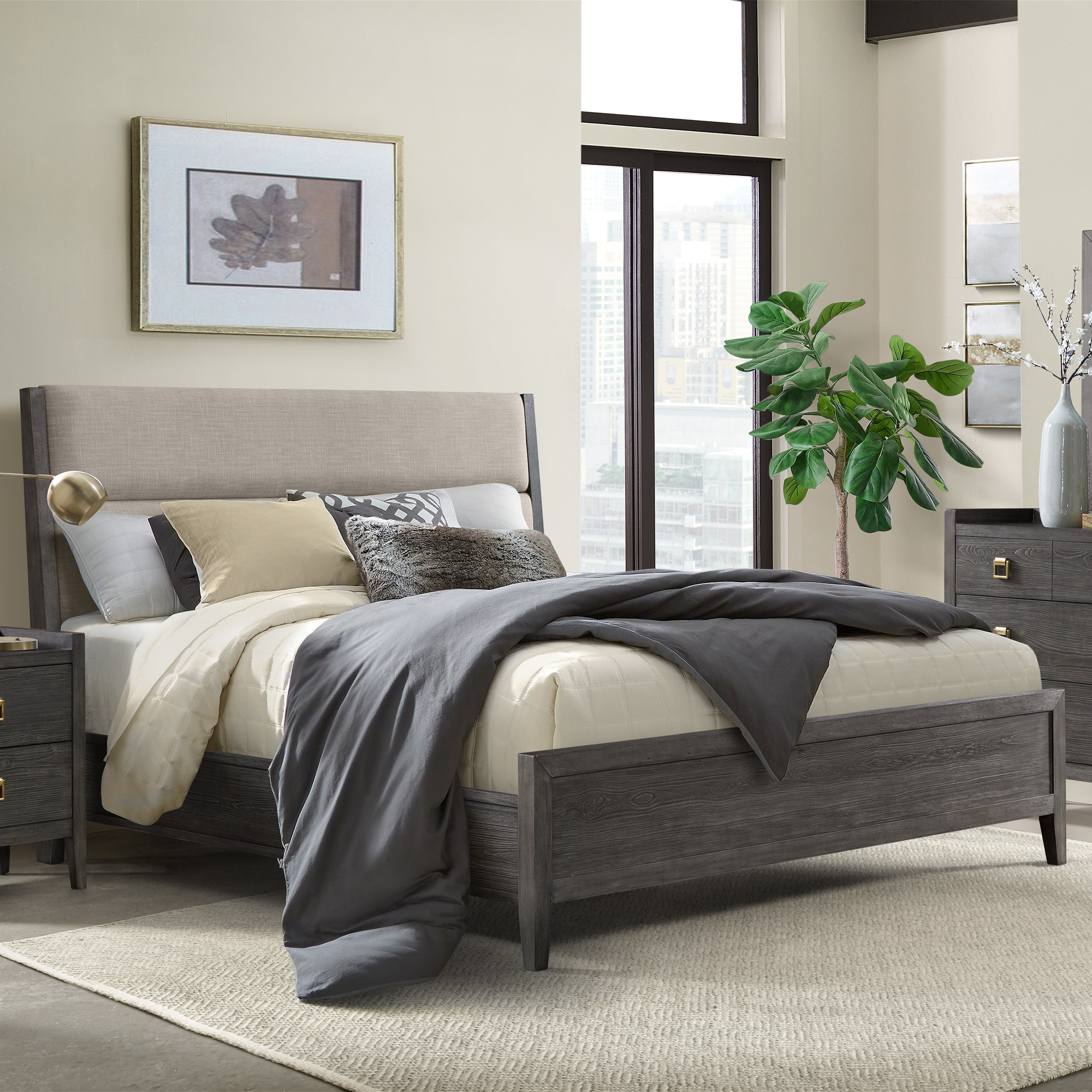 Portia King Upholstered Bed Copy