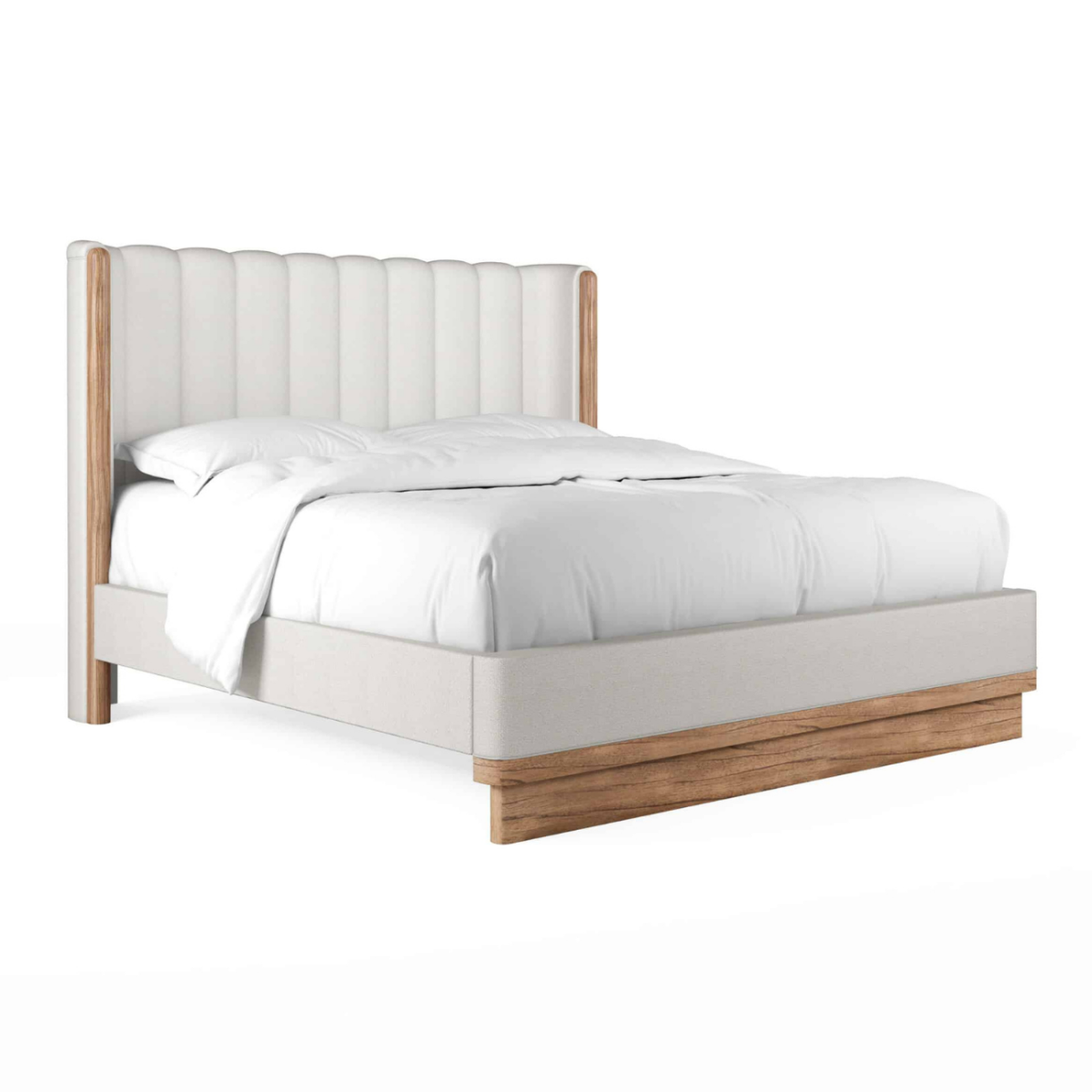 Portico King Upholstered Shelter Bed